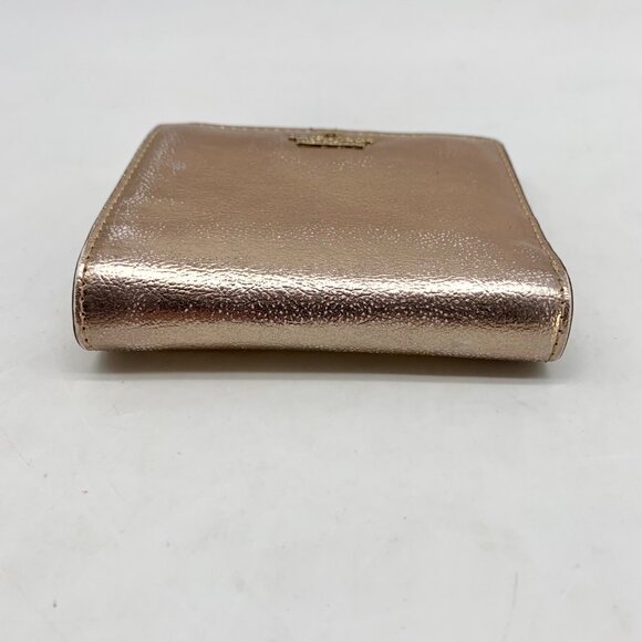 Kate Spade Cameron Street Metallic Rose Gold Bi-Fold Wallet - Picture 5 of 11